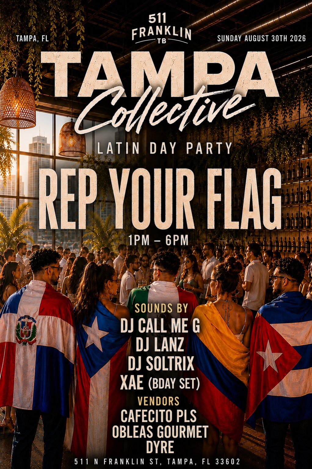 Tampa Collective Rep Your Flag event flyer